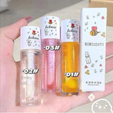 Peach Milk Lip Oil, Bee Lip Balm, Moisturizing Lip Balm, Soothing and Hydrating Lip Oil, Easily Repairs Dry, Cracked Lips - Luxelstore