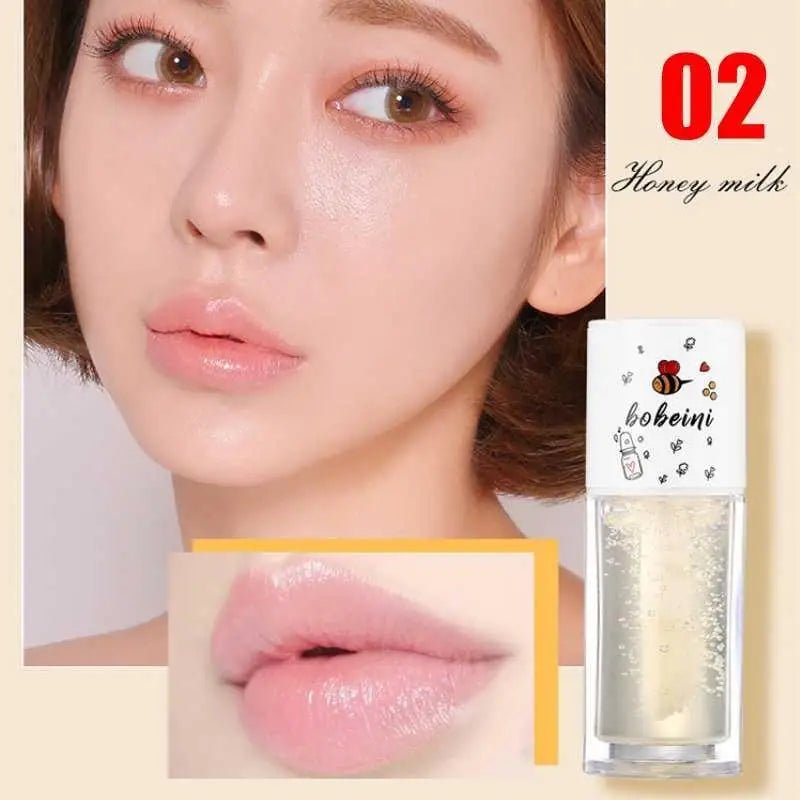 Peach Milk Lip Oil, Bee Lip Balm, Moisturizing Lip Balm, Soothing and Hydrating Lip Oil, Easily Repairs Dry, Cracked Lips - Luxelstore