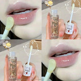 Peach Milk Lip Oil, Bee Lip Balm, Moisturizing Lip Balm, Soothing and Hydrating Lip Oil, Easily Repairs Dry, Cracked Lips - Luxelstore