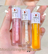 Peach Milk Lip Oil, Bee Lip Balm, Moisturizing Lip Balm, Soothing and Hydrating Lip Oil, Easily Repairs Dry, Cracked Lips - Luxelstore