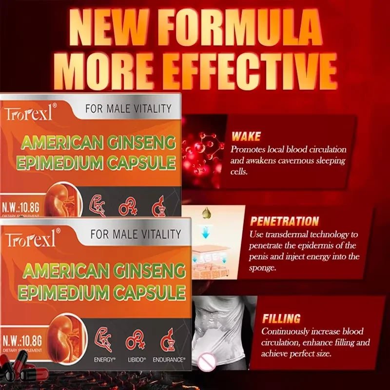 Powerful High Purity Epimedium Supplements Natural Organic Manhood Erection Pill Improve Performance and Increase Size - Luxelstore