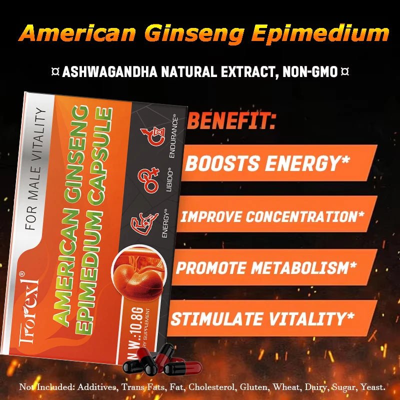 Powerful High Purity Epimedium Supplements Natural Organic Manhood Erection Pill Improve Performance and Increase Size - Luxelstore