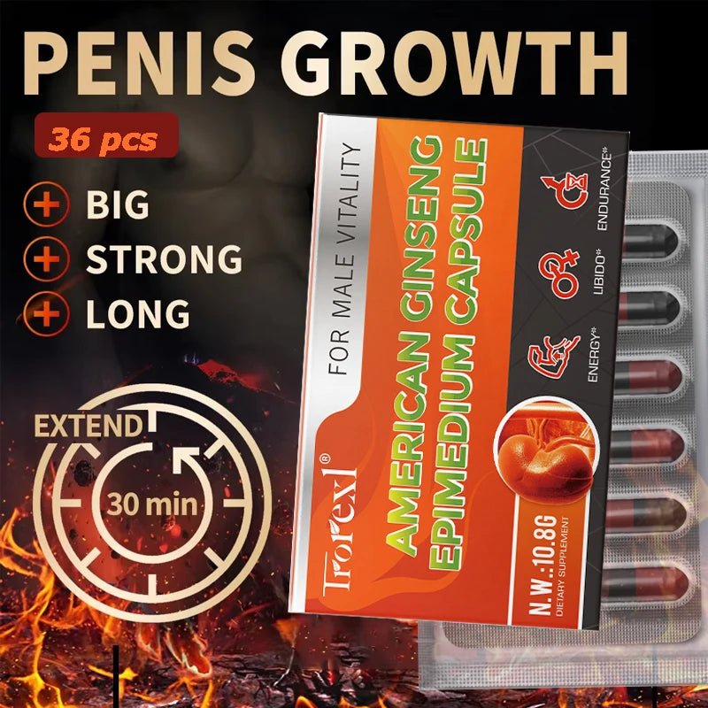 Powerful High Purity Epimedium Supplements Natural Organic Manhood Erection Pill Improve Performance and Increase Size - Luxelstore