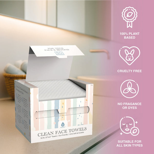 Pursonic Fresh & Clean Skincare Bundle: Clean Facial Towels + Makeup Removal Wipes - Luxelstore