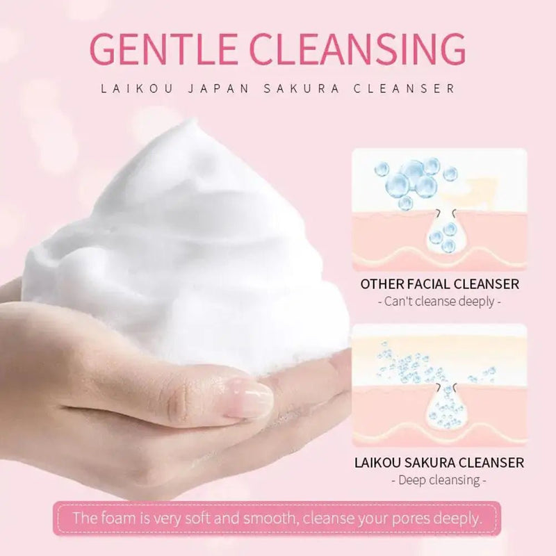 Sakura skin care sets with cleanser, serum, eye cream, facial cream, sunscreen beauty products for women, travel skin care kit - Luxelstore