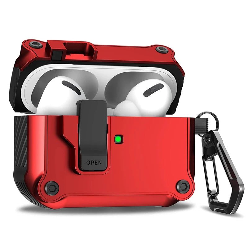 Security Lock Cover for AirPods Pro 3 2025 Case for AirPods Pro3 Pro 3rd Gen 2025 Cases Shockproof PC Headphone Fundas With Hook - Luxelstore