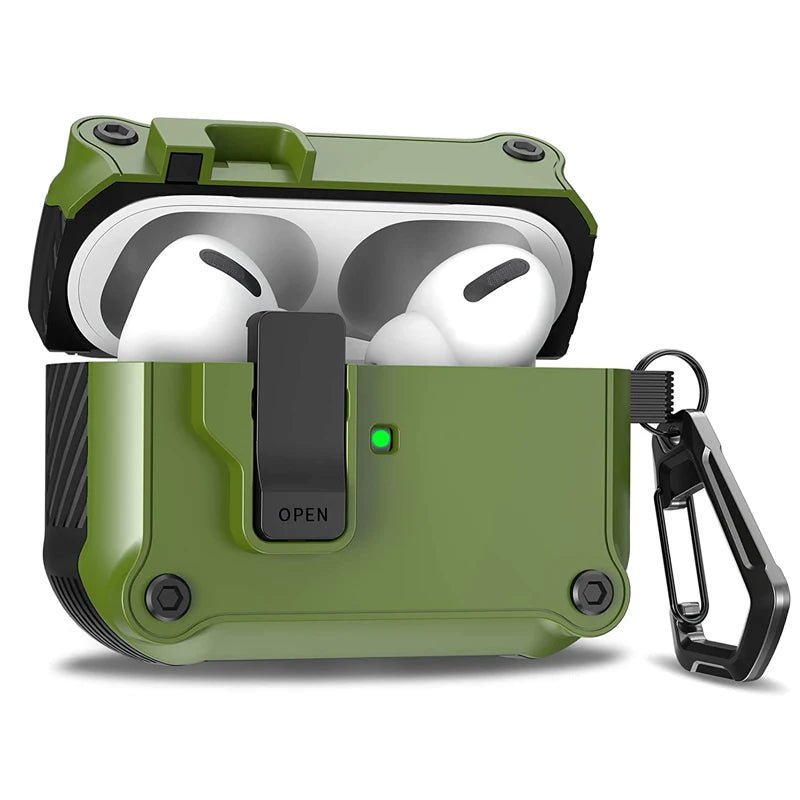 Security Lock Cover for AirPods Pro 3 2025 Case for AirPods Pro3 Pro 3rd Gen 2025 Cases Shockproof PC Headphone Fundas With Hook - Luxelstore