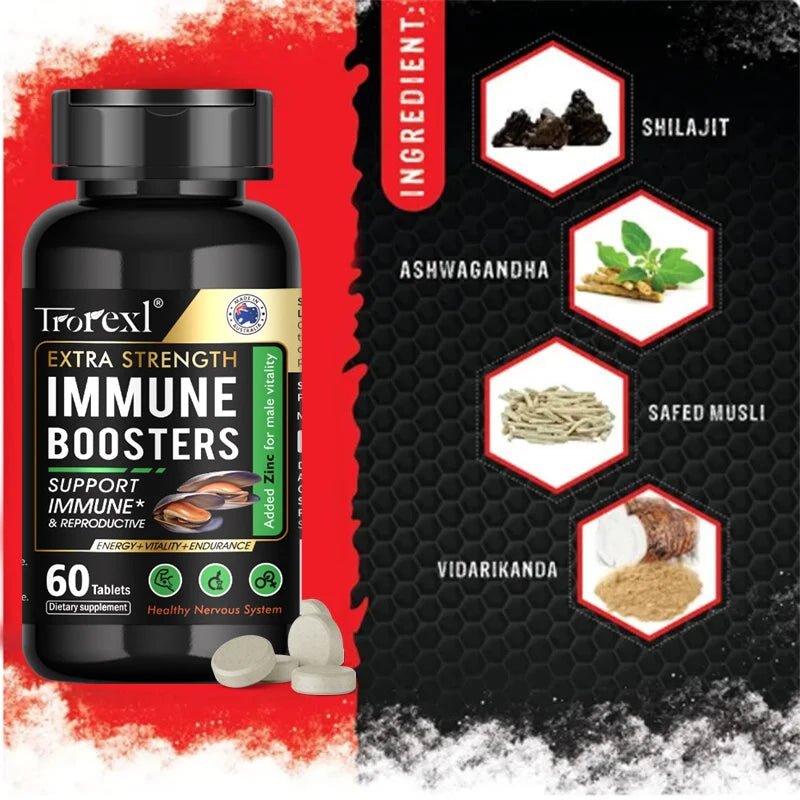 Testosterone Booster for Men, Male Enhancing, Enhance Energy & Endurance, Muscle Growth Supplement, Oyster Maca Ginseng - Luxelstore
