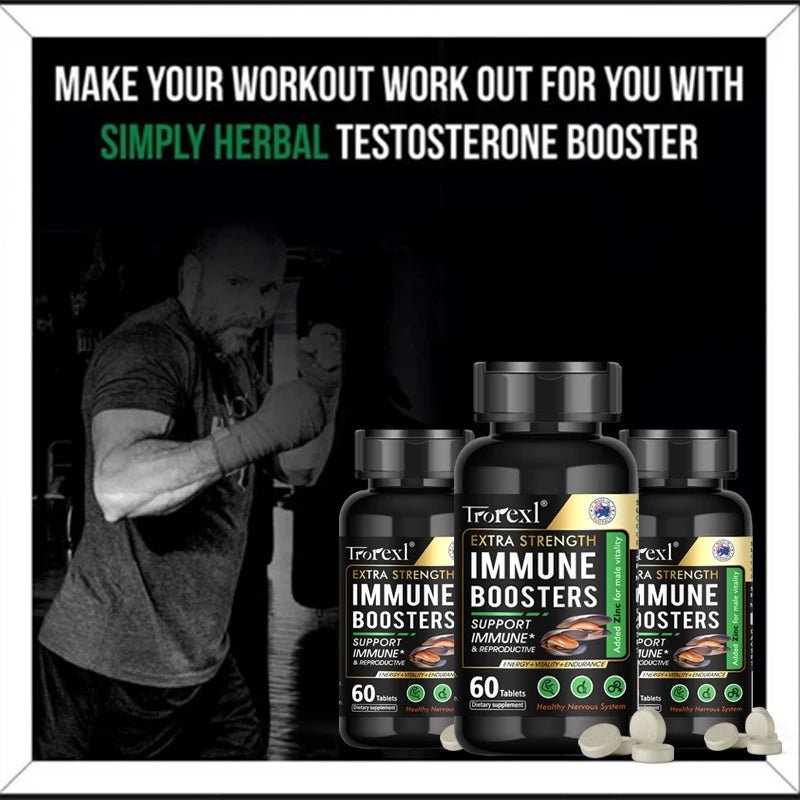 Testosterone Booster for Men, Male Enhancing, Enhance Energy & Endurance, Muscle Growth Supplement, Oyster Maca Ginseng - Luxelstore