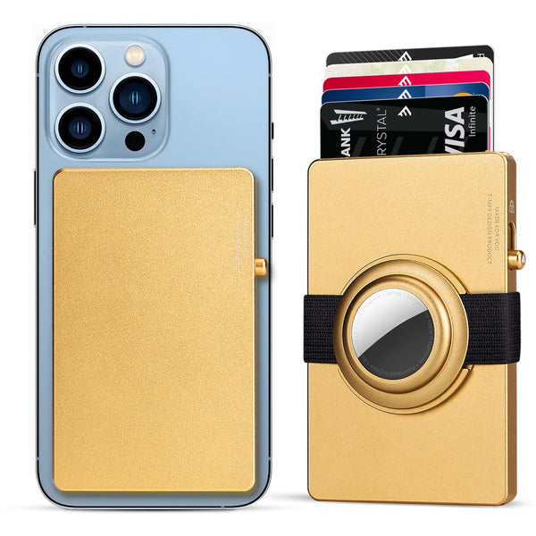 TOYFID All - Aluminum Pop Up Slide Rfid Slim Card Holder Wallet With Airtag Holder - Luxelstore