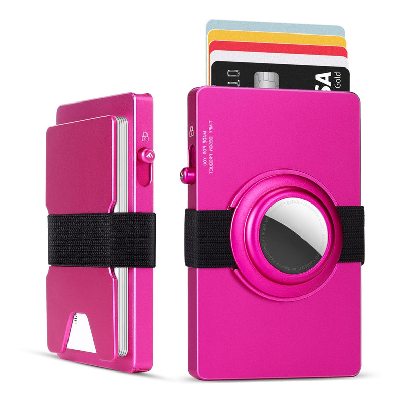 TOYFID All - Aluminum Pop Up Slide Rfid Slim Card Holder Wallet With Airtag Holder - Luxelstore