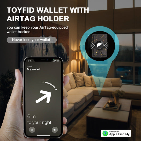 TOYFID Best Mens Forged Carbon Fiber Wallet with Airtag Holder & Expansion Board - Luxelstore