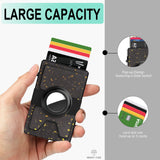 TOYFID Best Pop Up RFID Mens Wallet forged Carbon Fiber Minimalist Amazon to Protect Credit Cards - Luxelstore