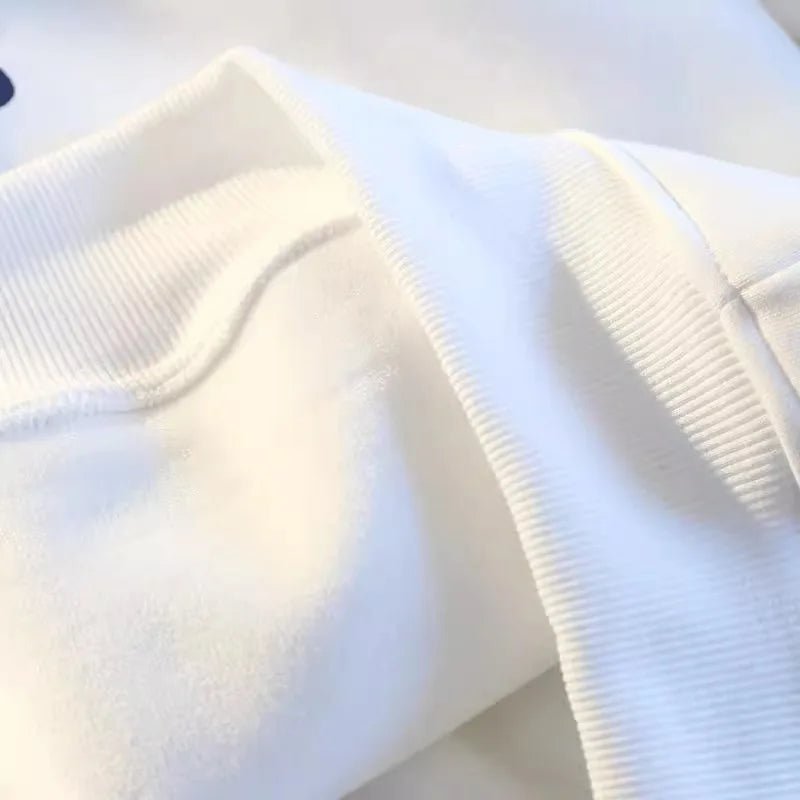 White Gray Letter Print Hooded Hoodie Men Women Autumn Winter 2025 New Fashion Loose Casual Y2K Tops Men Cotton Warm Sweatshirt - Luxelstore